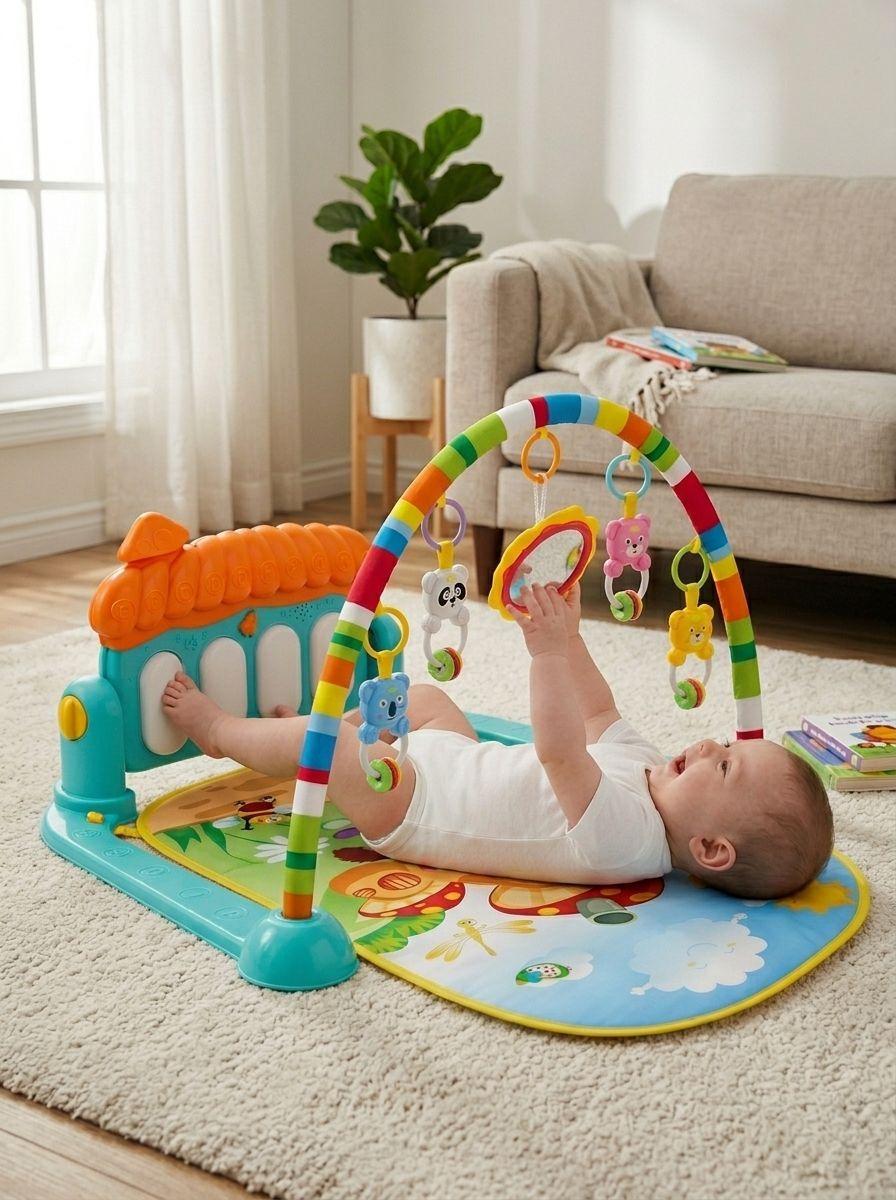 Gimnasio 3 en 1 Musical Bebe Piano Interactivo-2