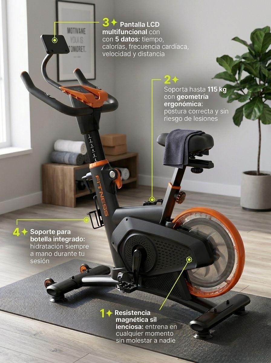 Bicicleta Spinning Magnetica Profesional K12 6 kg-3
