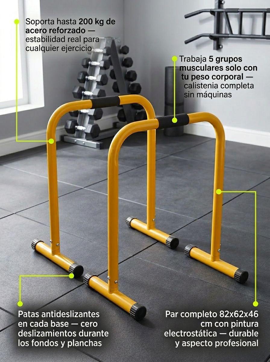 Barras Paralelas Calistenia Fitness 200 kg Acero Reforzado-3