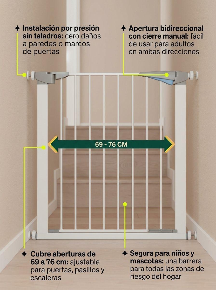 Reja Seguridad para Escalera Bebe y Mascotas-3