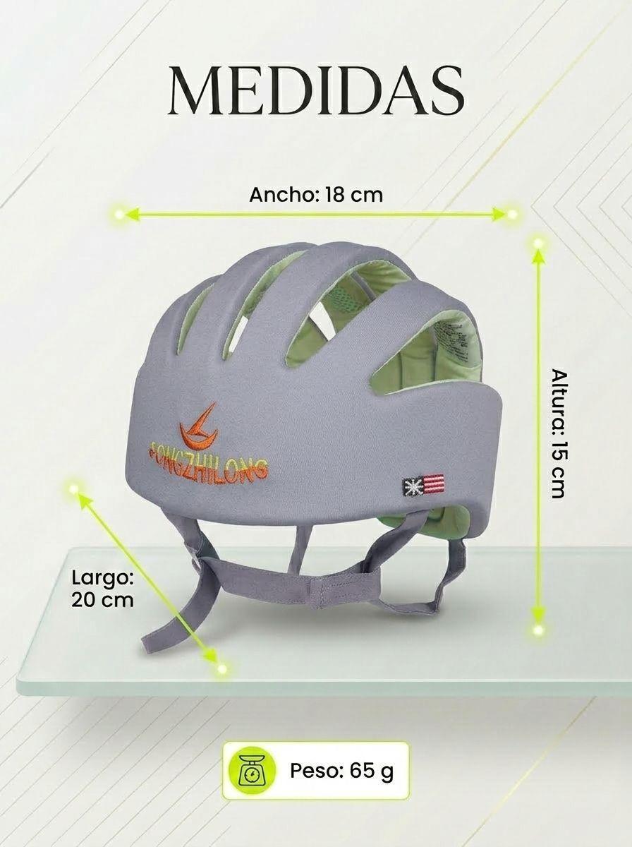 Casco Protector Bebe Antigolpe Gateo Ajustable 6 Meses-3