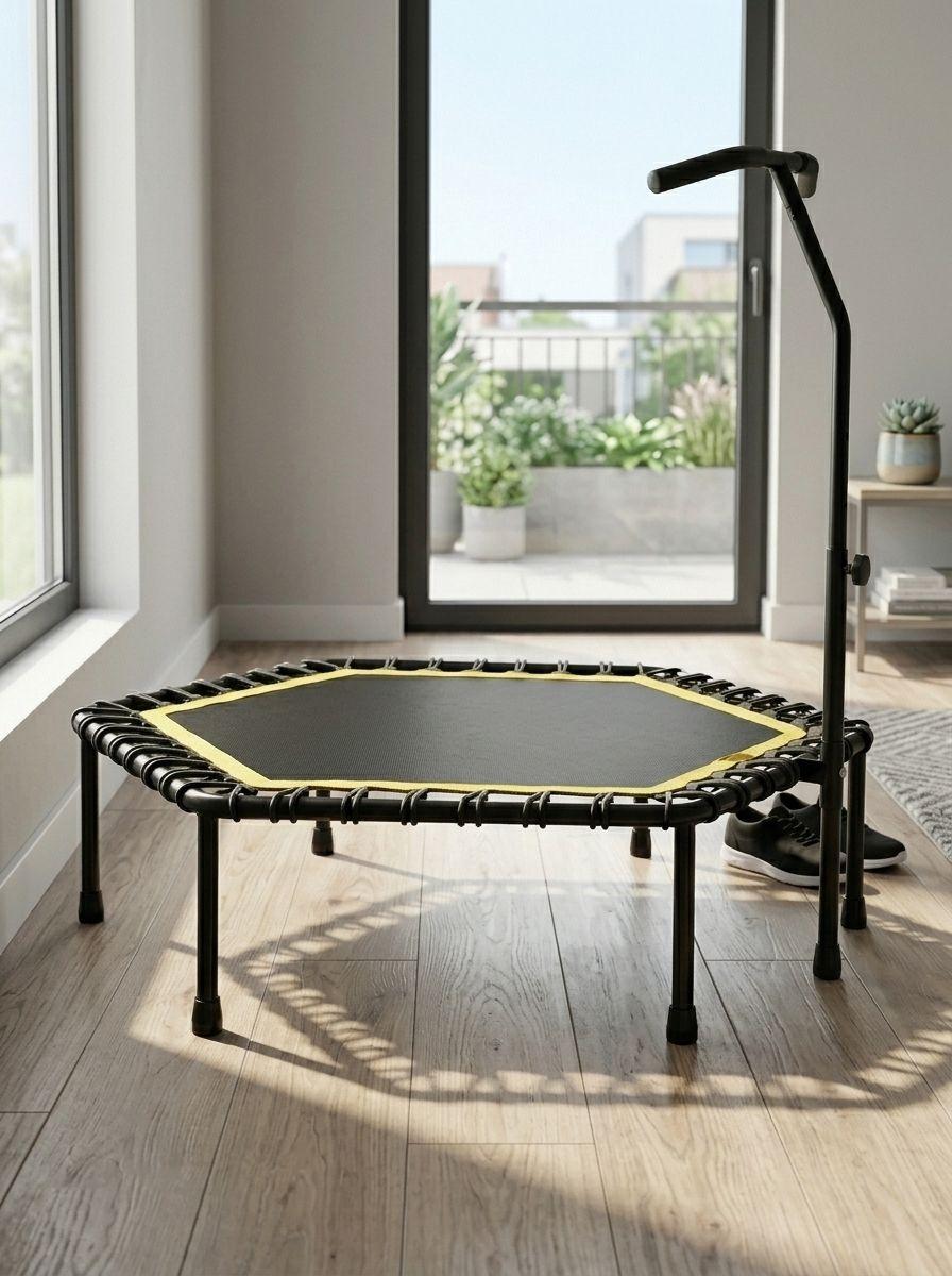 Trampolin Fitness Hexagonal 115 cm Amarillo Mango Ajustable-4