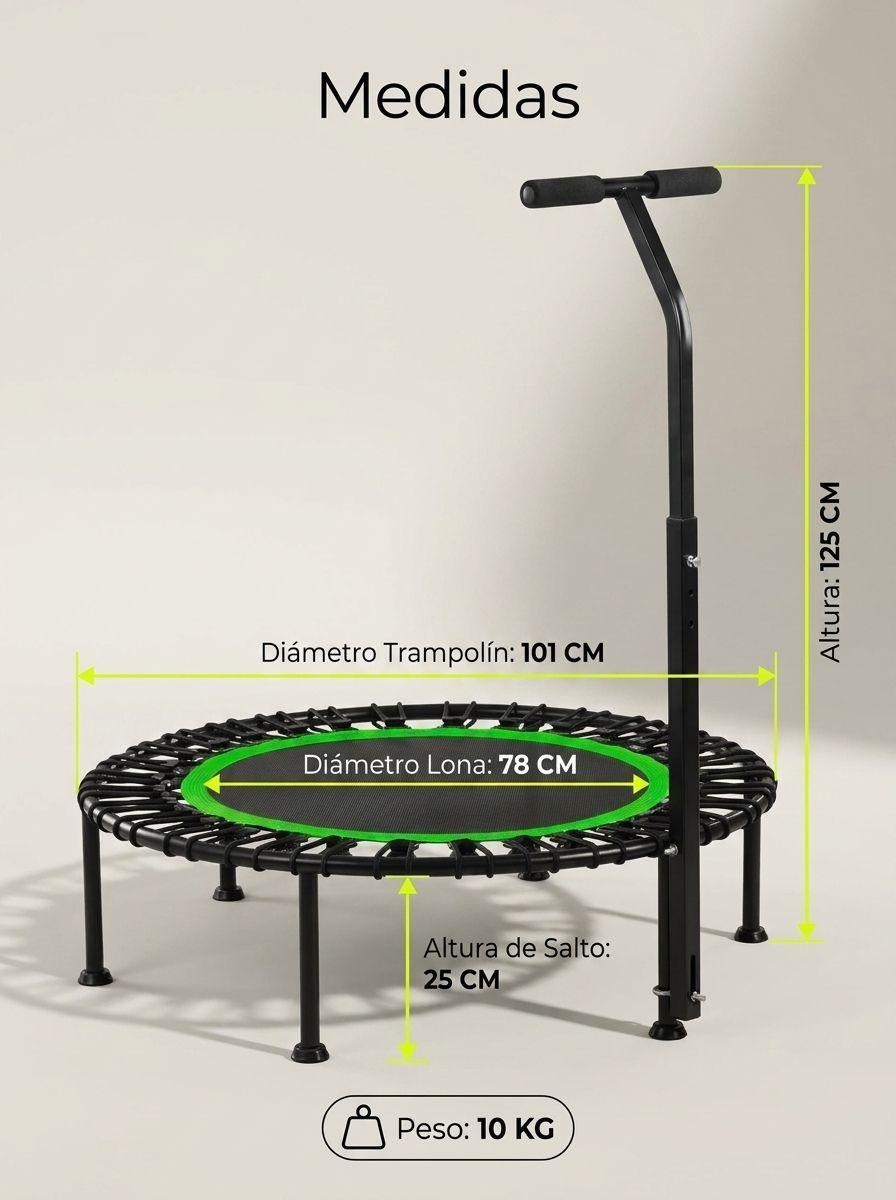 Trampolin Fitness Power Jump 100 cm Cuerdas Antidesgaste-1