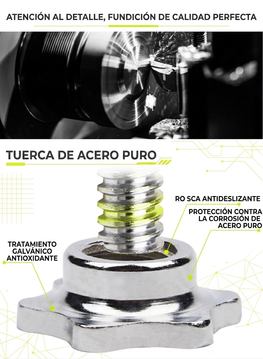 Set Mancuernas Ajustables 15 kg Barra Maletin de Acero Cromado Antioxidante-4