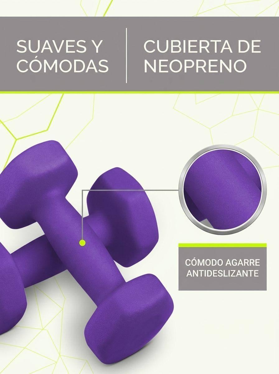 Set 6 Mancuernas Hexagonales 10 kg Antideslizante-5