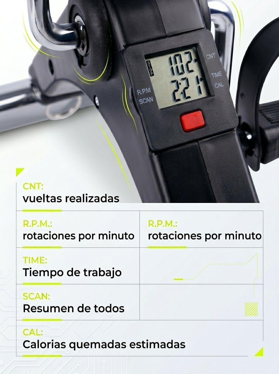 Pedalera Mini Bicicleta Plegable Manos y Pies con Pantalla-4