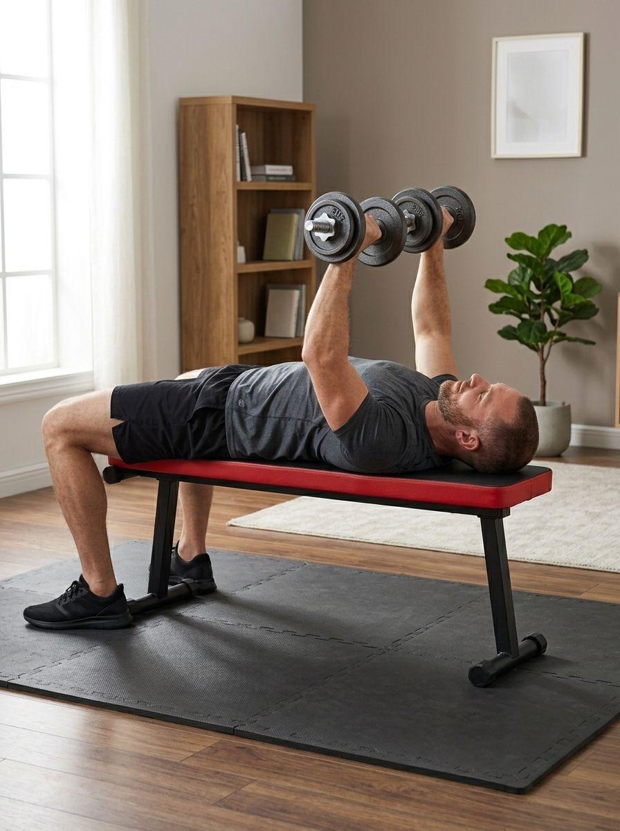 Banco Abdominales Plano Plegable Multifuncional 108 cm Acero-1