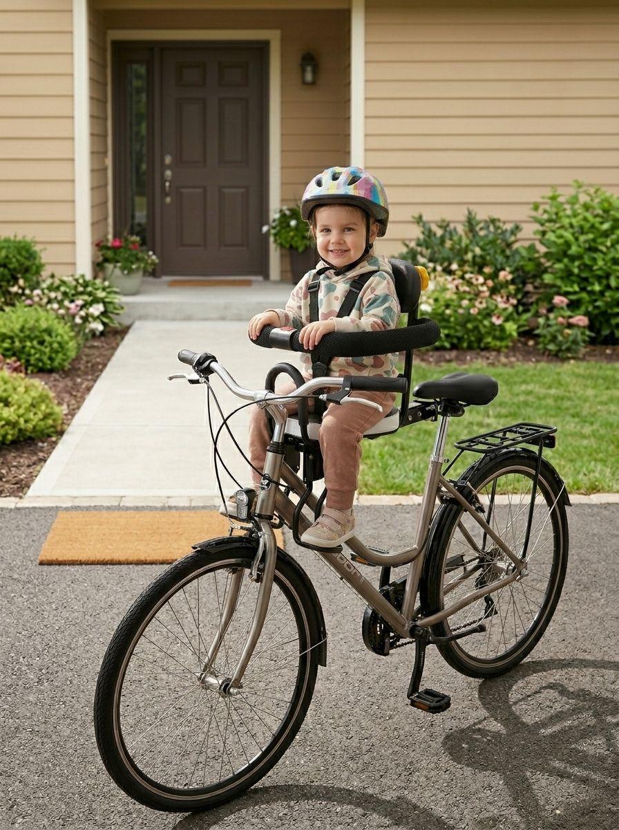 Asiento de Ni o para Bicicleta Ajustable con Baranda-1