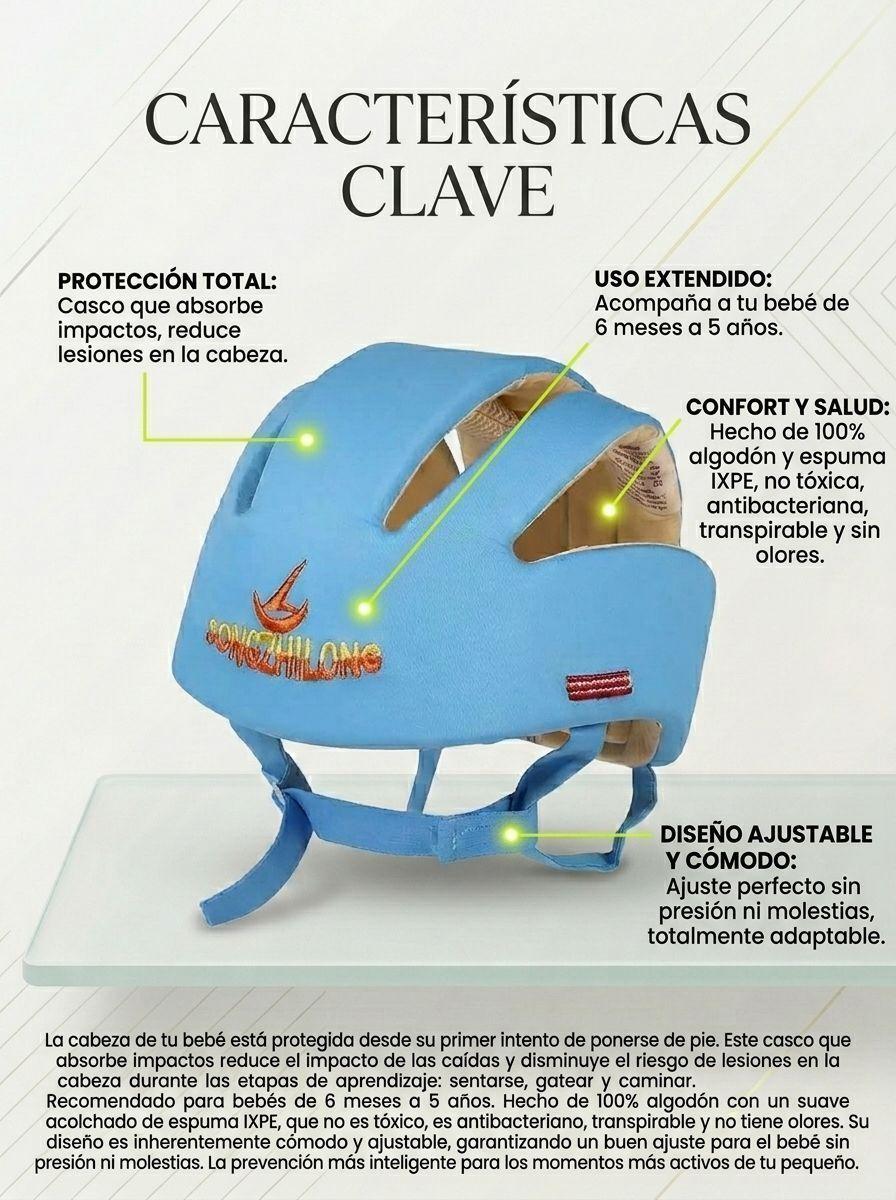 Casco Protector Antigolpe Bebe Gateo 6 Meses a 5 Años-4