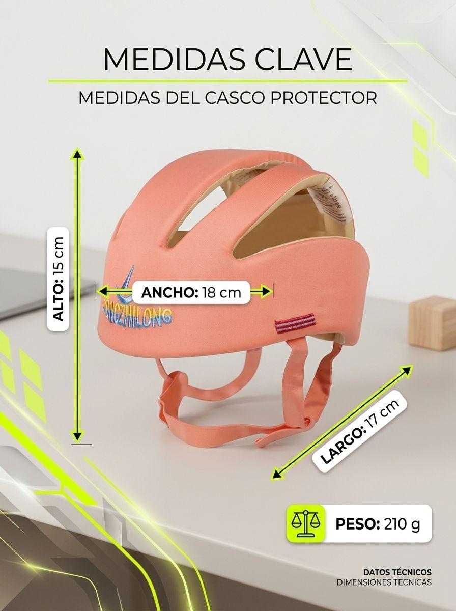 Casco Bebe Antigolpe Seguridad Algodon 6 meses-3