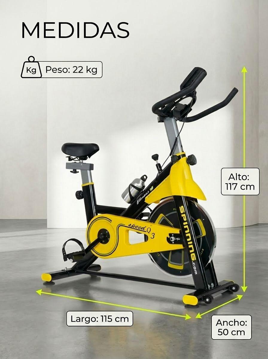 Bicicleta Spinning Estatica Q2 Pro 6 kg Sensor Cardiaco-2