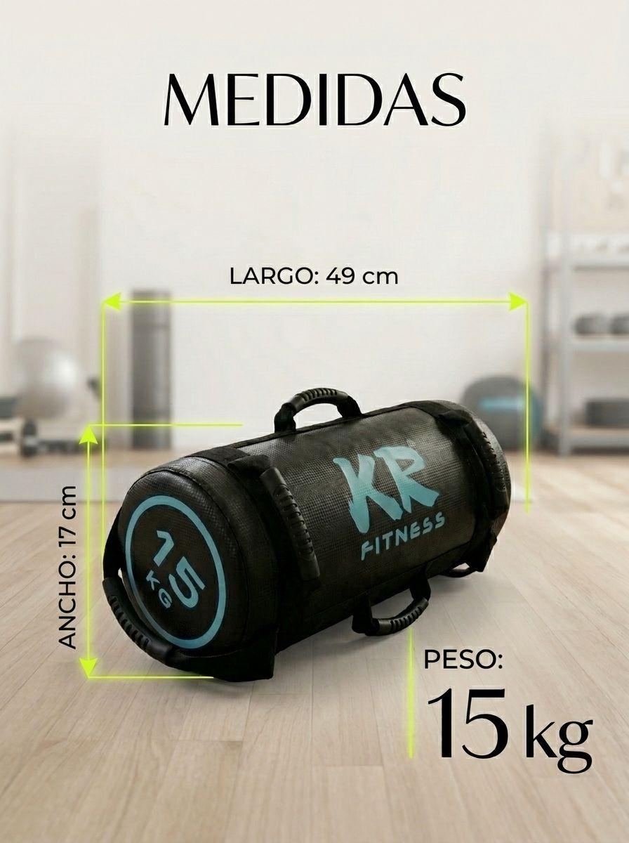 Saco Bulgaro con Peso 15 kg Cuero Sintetico Antideslizante Crossfit Box Funcional-2