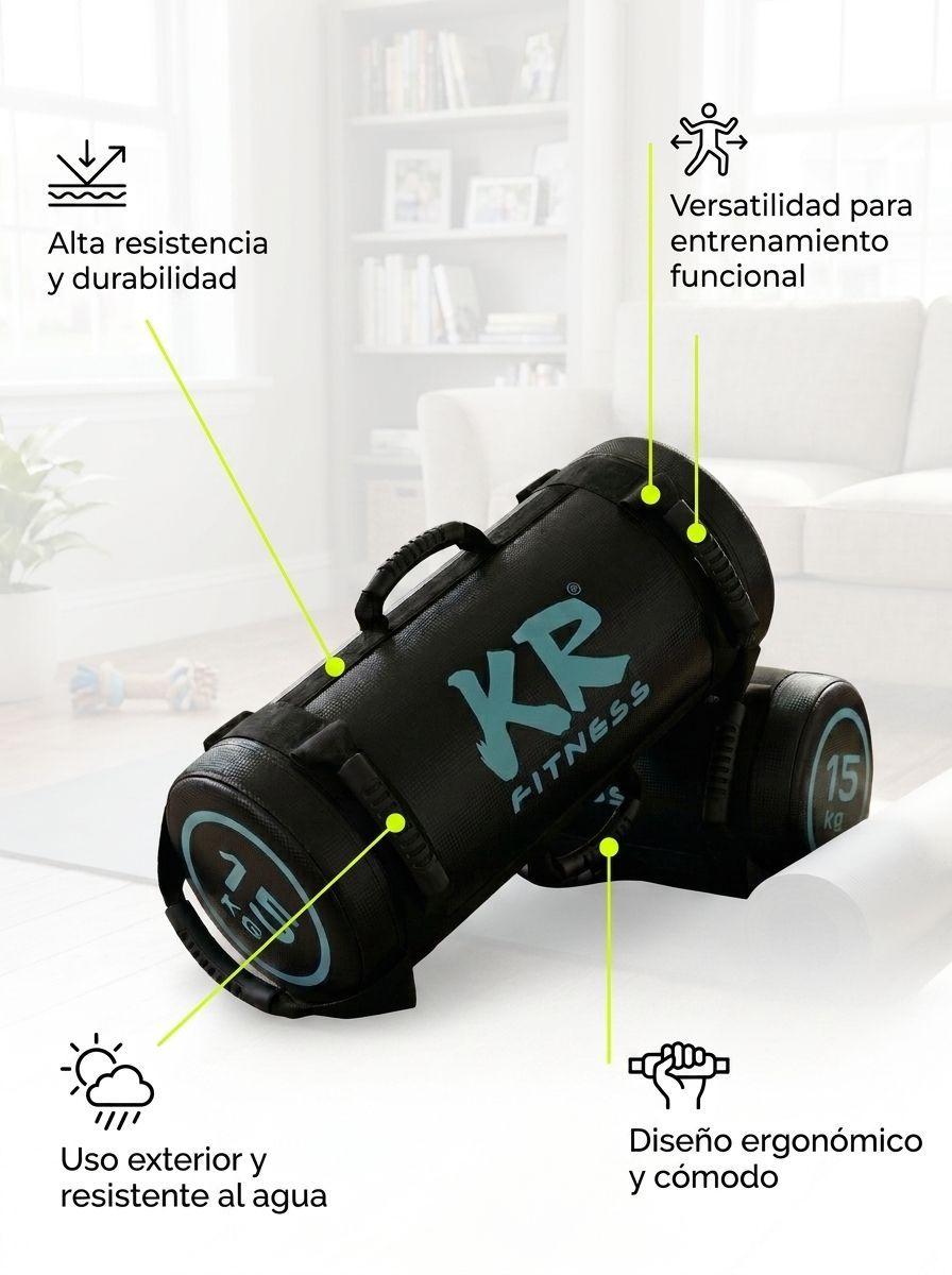 Saco Bulgaro con Peso 15 kg Cuero Sintetico Antideslizante Crossfit Box Funcional-3