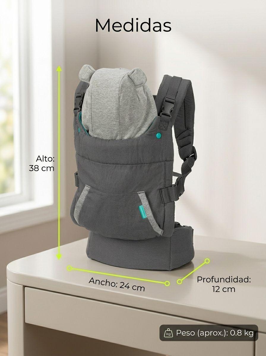 Porta Bebe Ergonomico Osito Con Gorro-3