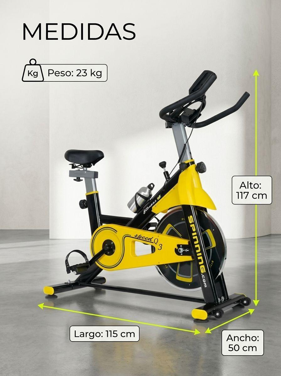 Bicicleta Spinning Profesional Q3 Pro 6 kg Monitor LCD-2