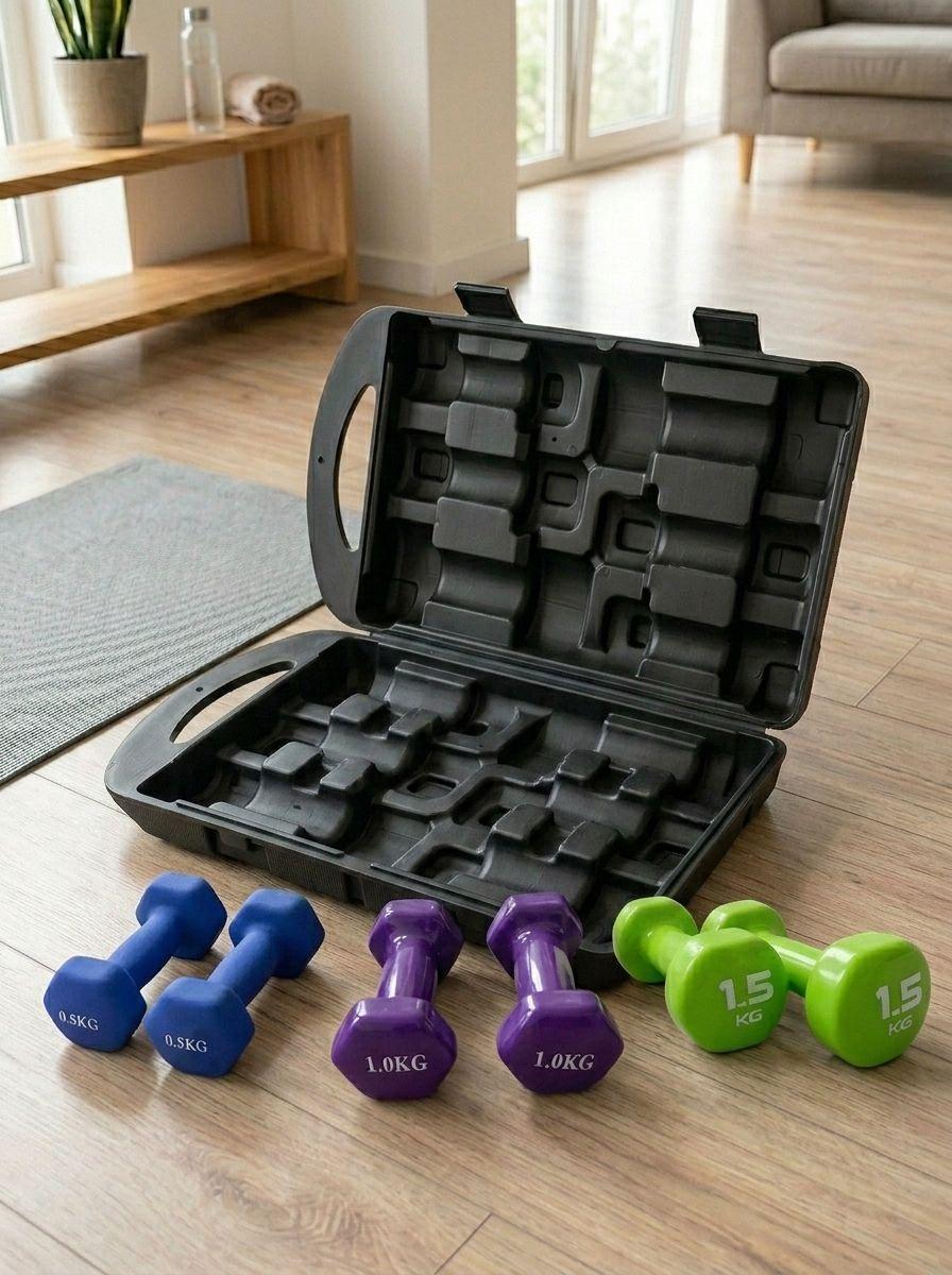 Set 6 Mancuernas Hexagonales 6 kg Antideslizante-7