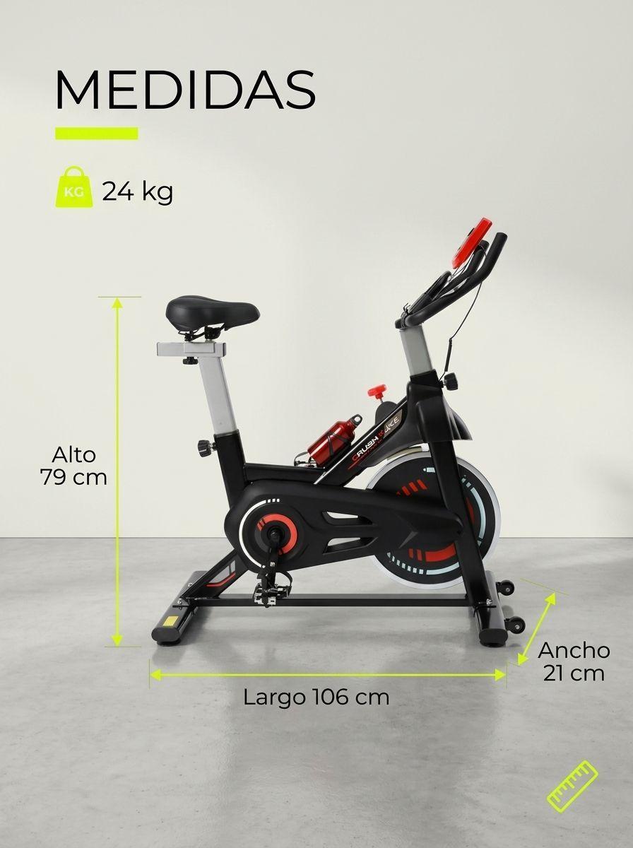 Bicicleta Spinning Estatica Q6 Pro 6 kg Monitor Digital-2