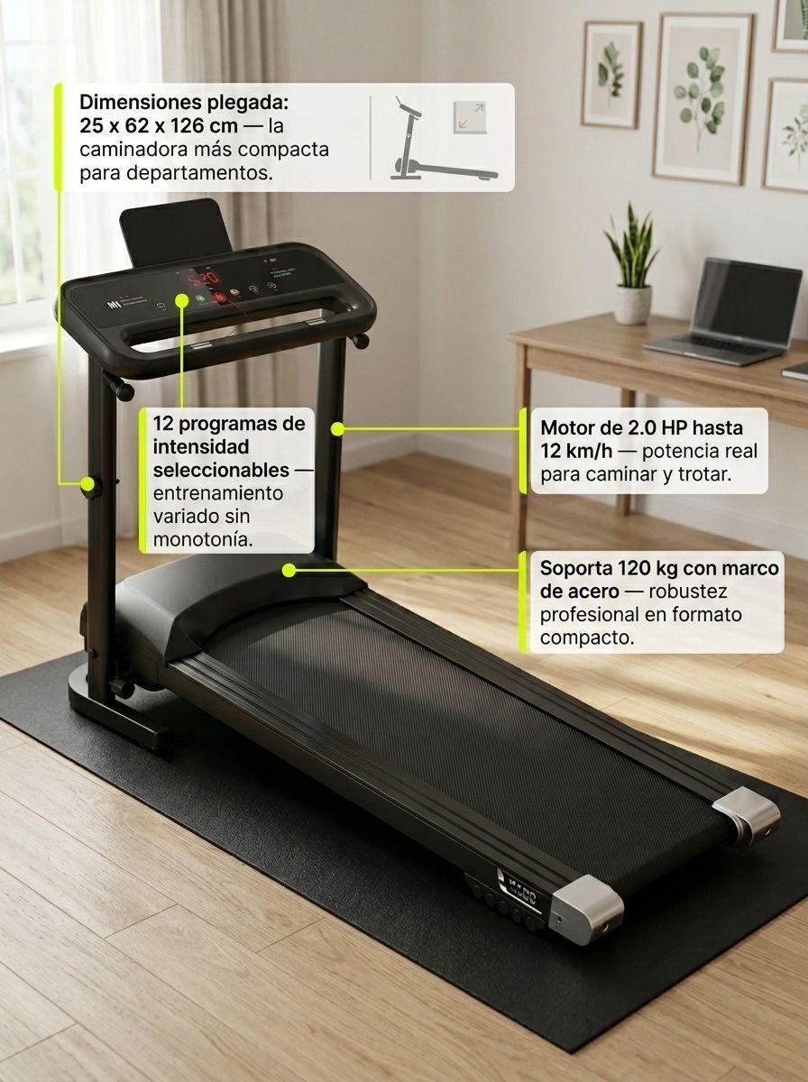 Trotadora Electrica K500 Super Compacta Plegable-4