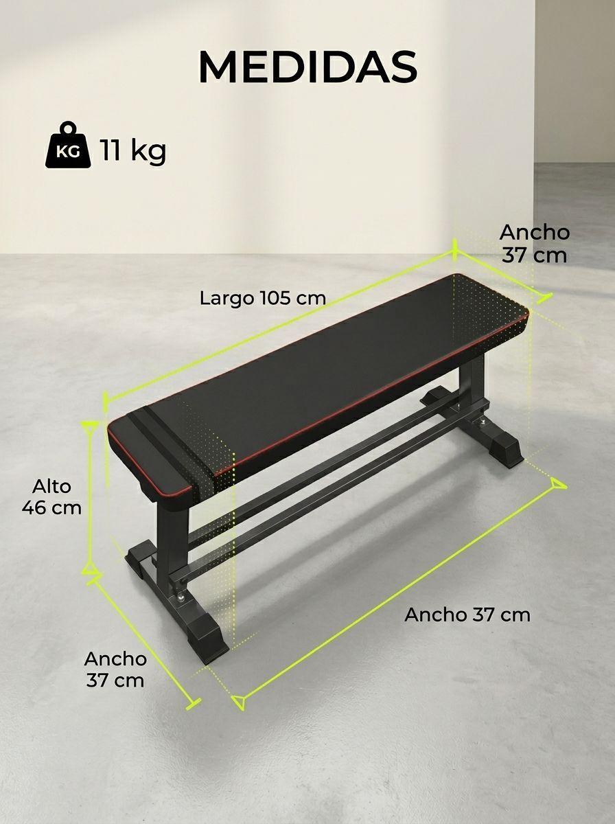 Banca Abdominal Doble Soporte Acolchado Cuero Sintetico-3