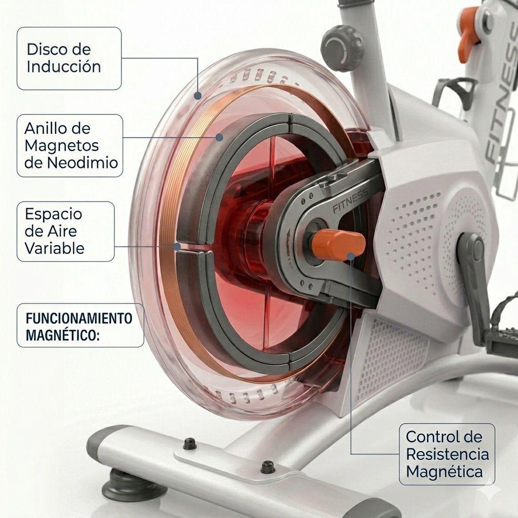 Bicicleta Spinning Magntica Profesional Pantalla Digital Volante 8 kg Soporta 150 kg-2