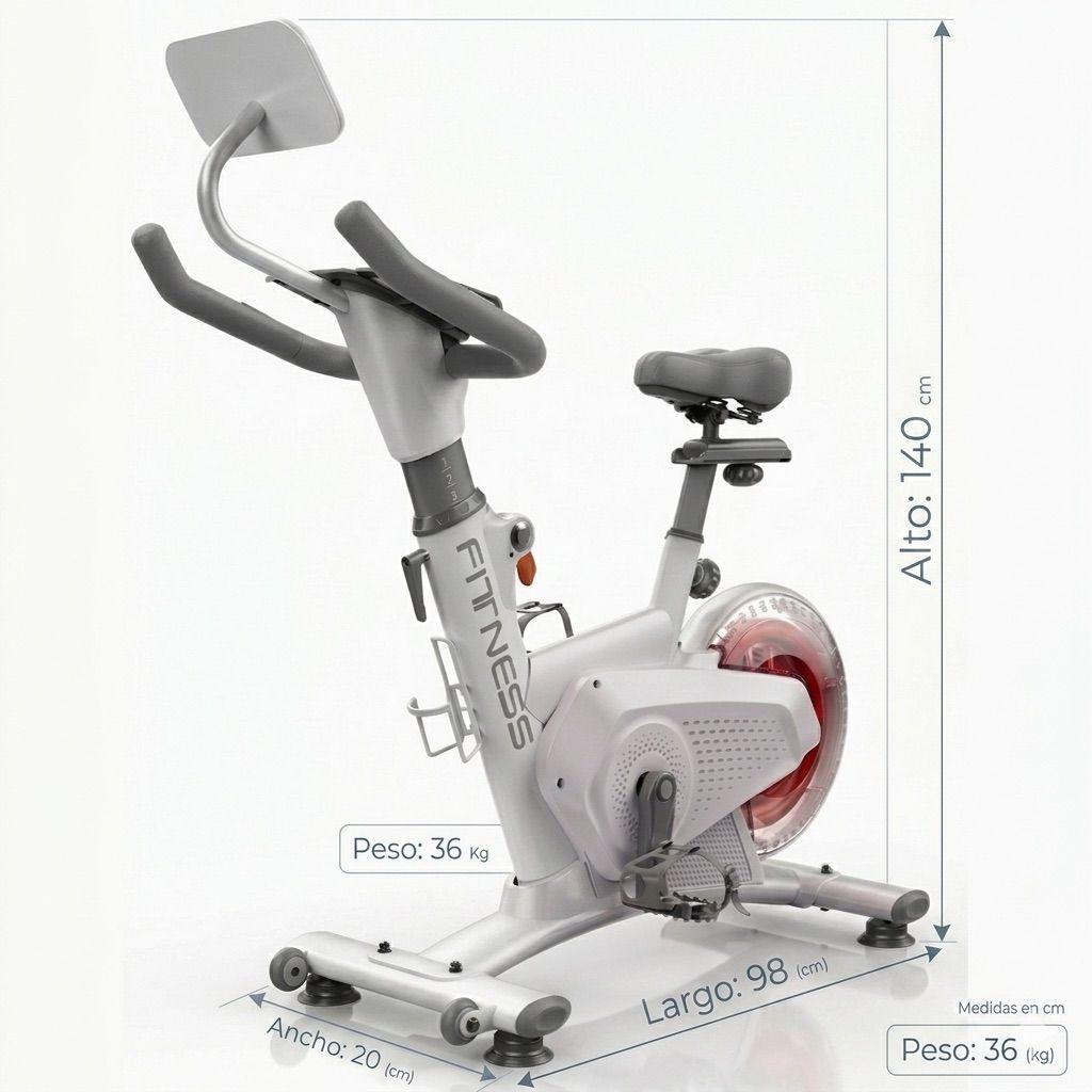 Bicicleta Spinning Magntica Profesional Pantalla Digital Volante 8 kg Soporta 150 kg-3