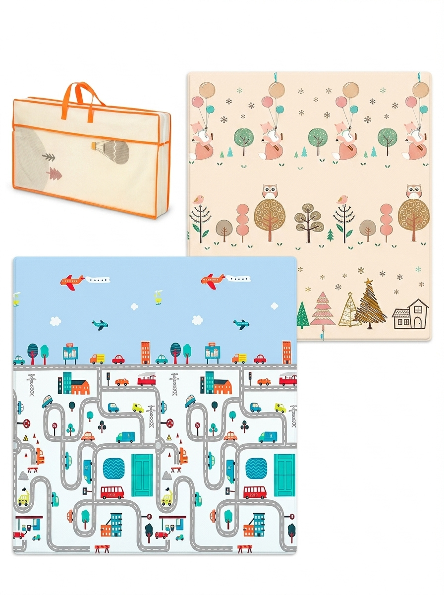 Alfombra Antigolpe para Bebe Plegable Reversible-0