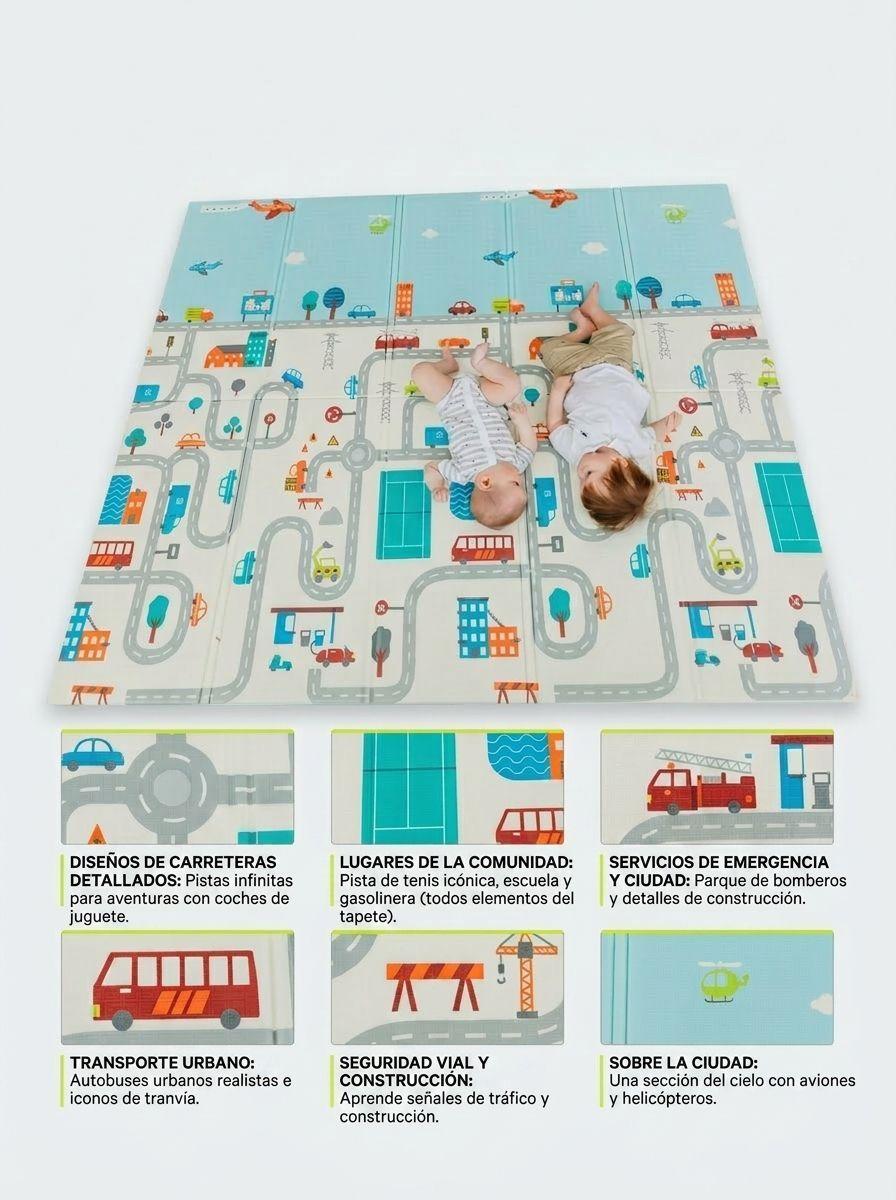 Alfombra Antigolpe para Bebe Plegable Reversible-1