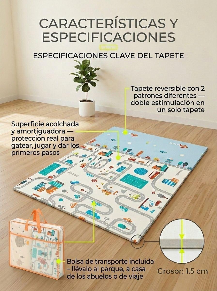Alfombra Antigolpe para Bebe Plegable Reversible-4