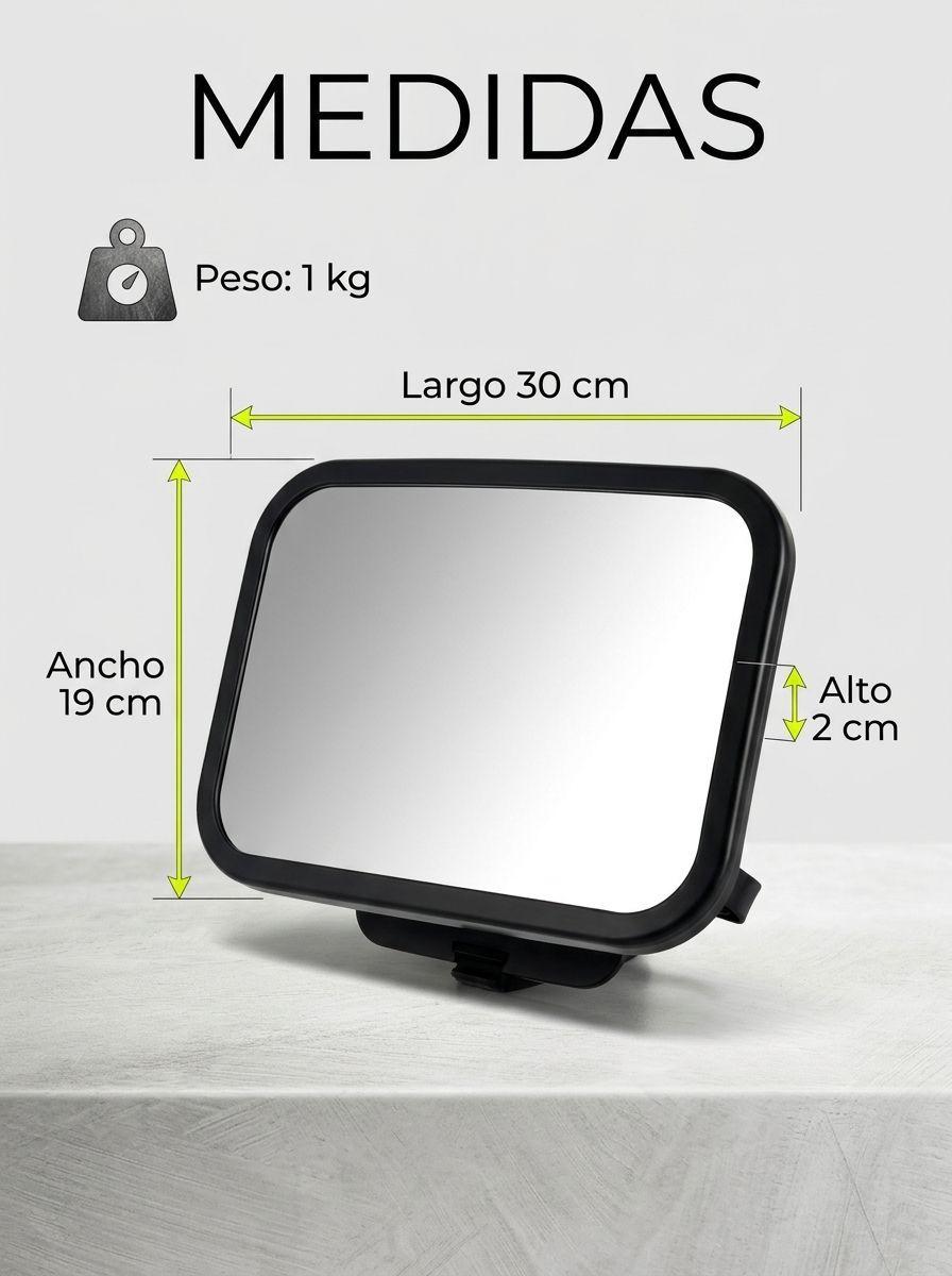 Espejo Retrovisor XL Seguridad Bebe Angulo Ajustable-2