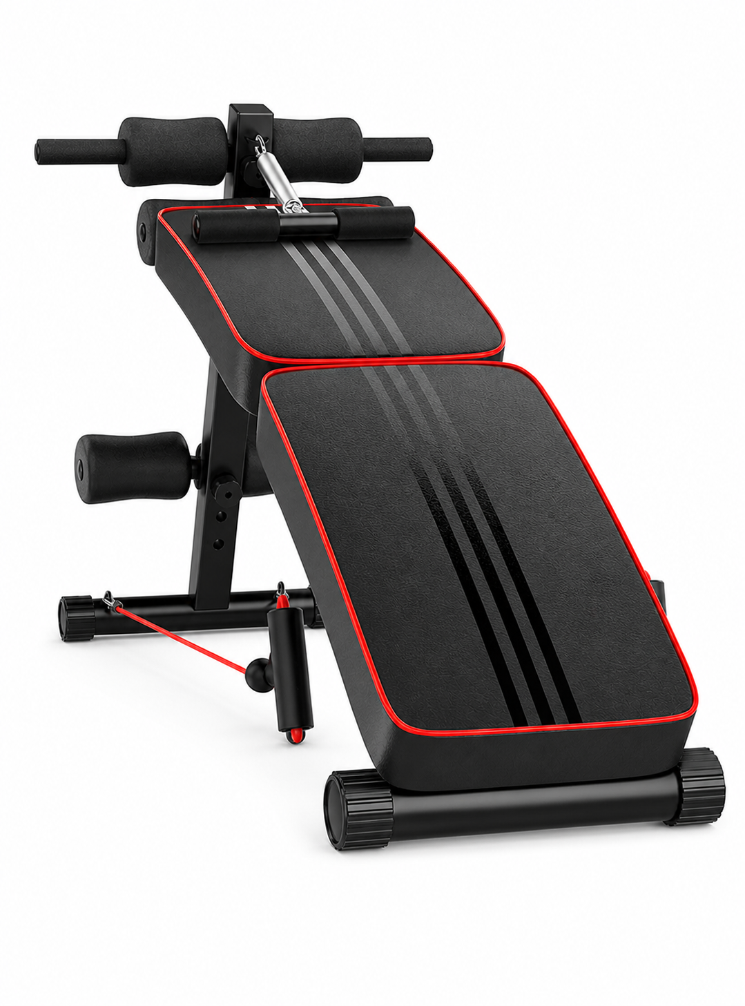 Banca Abdominal Plegable Full Pro Sportime Biceps Triceps Acero Guarda en Cualquier Espacio-0