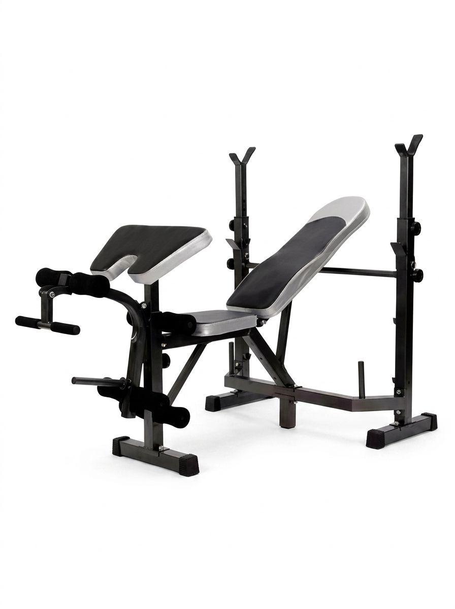 Banco Press Banca Ajustable Plegable con Banco Scott 220 kg-0