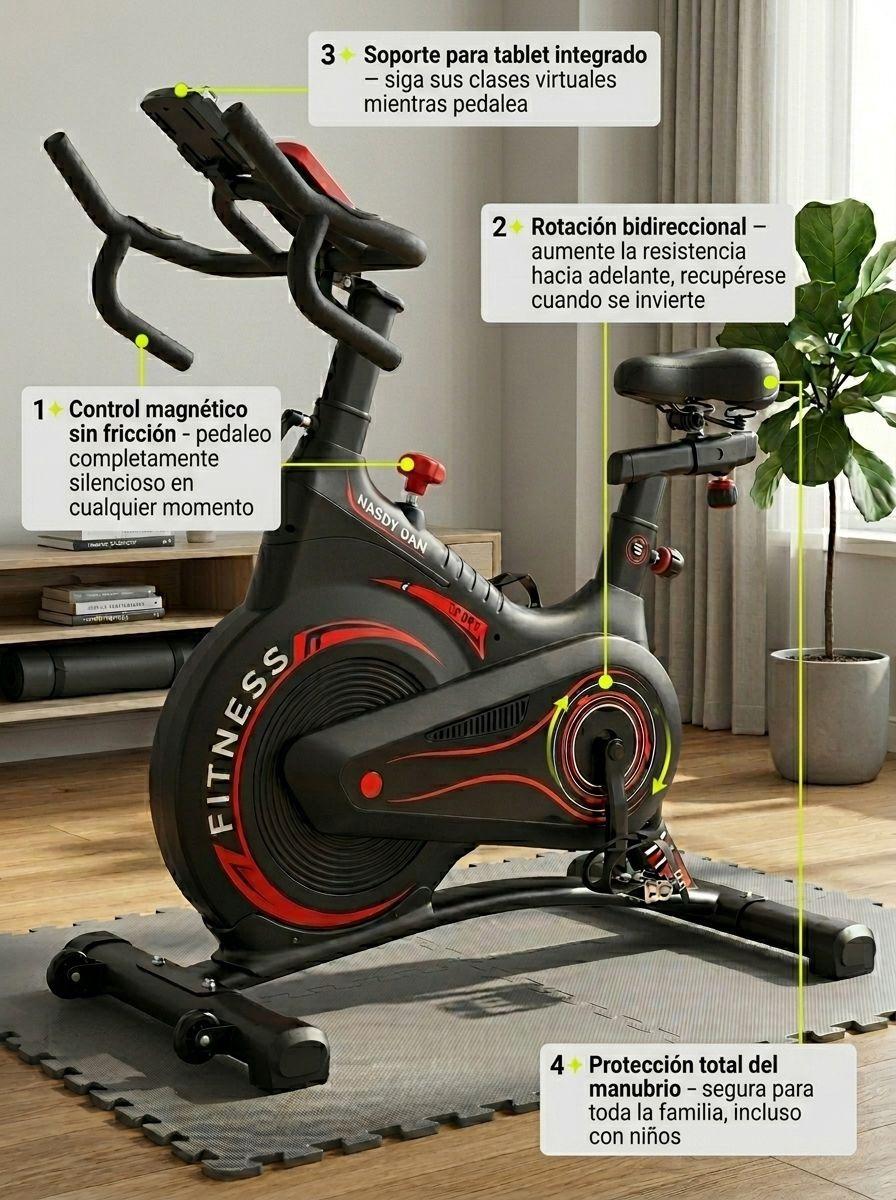 Bicicleta Spinning Magnetica Profesional T1 Disco 6 kg-3