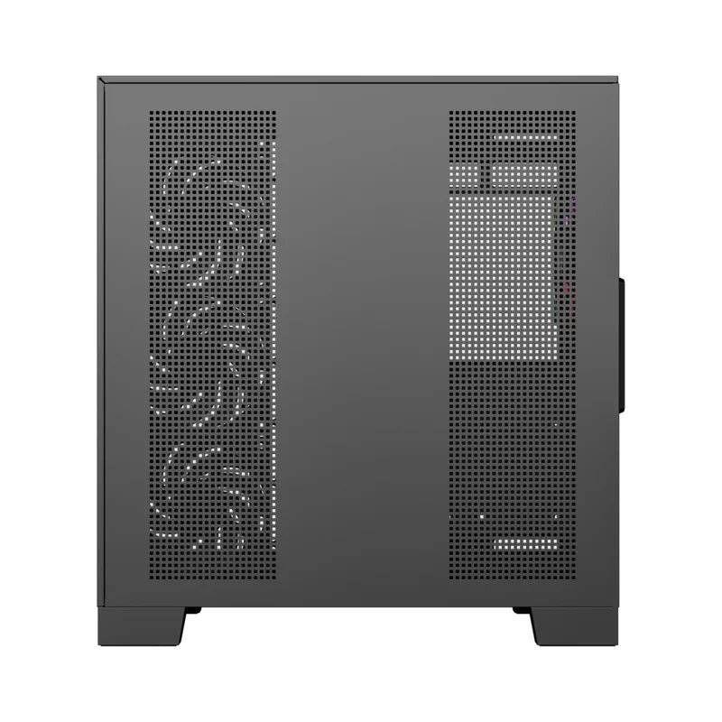 Gabinete Gamer XYZ Tesseract, Vidrio Panorámico 3D, Doble Cámara, 4x Fans ARGB, ATX, Black-4