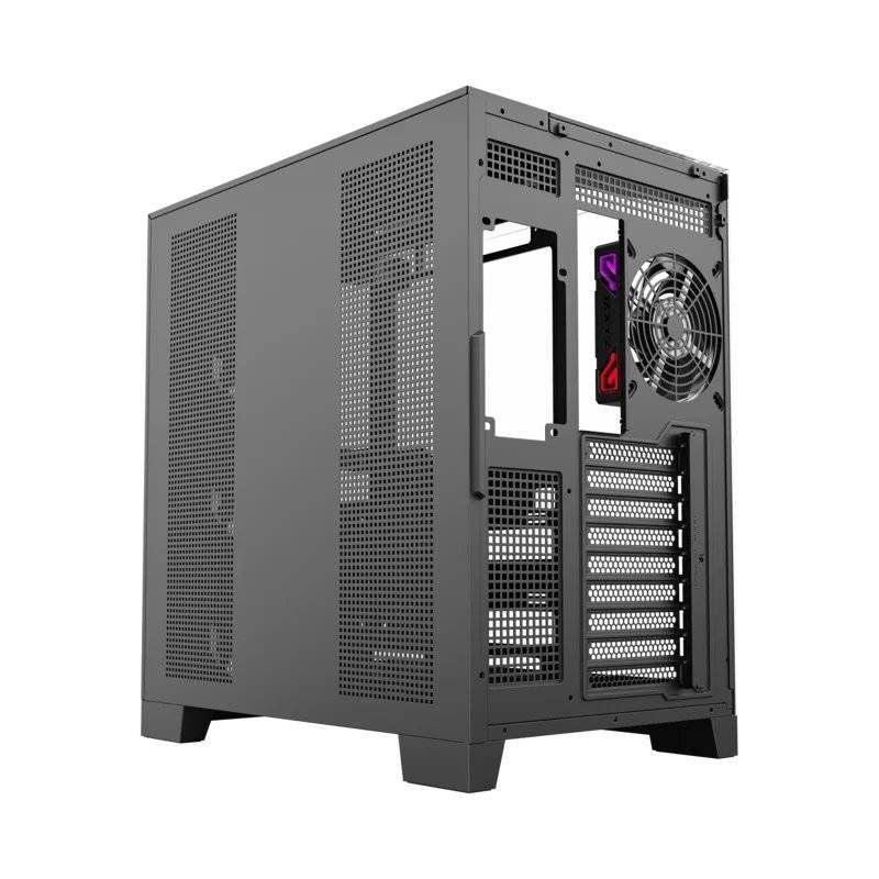 Gabinete Gamer XYZ Tesseract, Vidrio Panorámico 3D, Doble Cámara, 4x Fans ARGB, ATX, Black-6