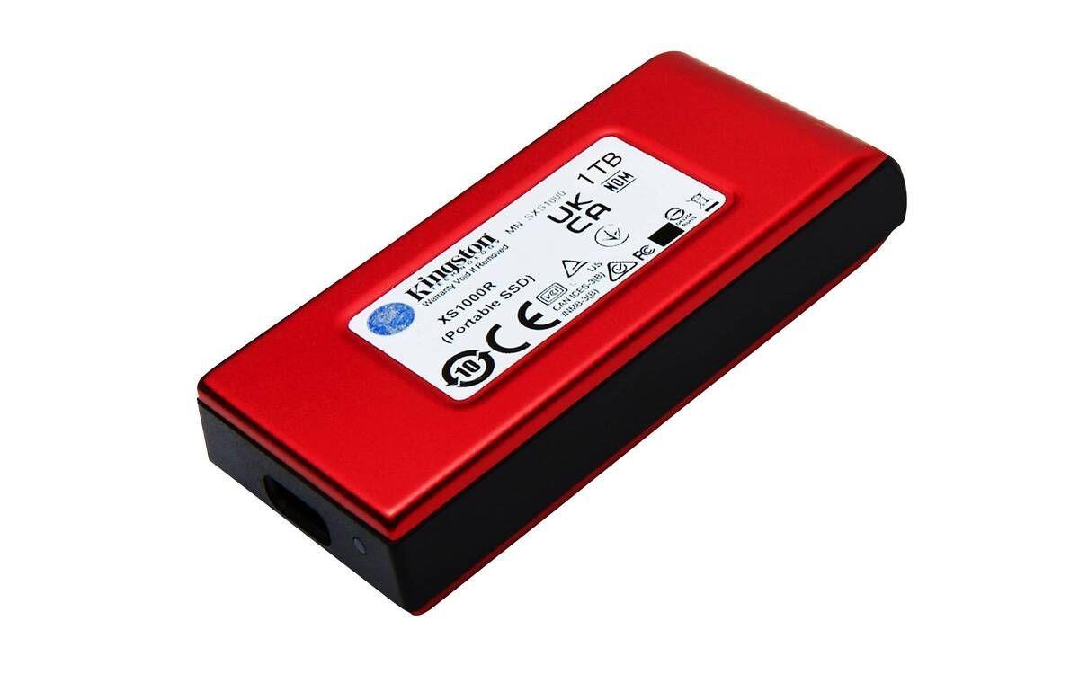 Disco Portatíl SSD Externo Kingston XS1000 1TB USB 3.2 Gen 2 Rojo, Lectura 1050MB/s-3