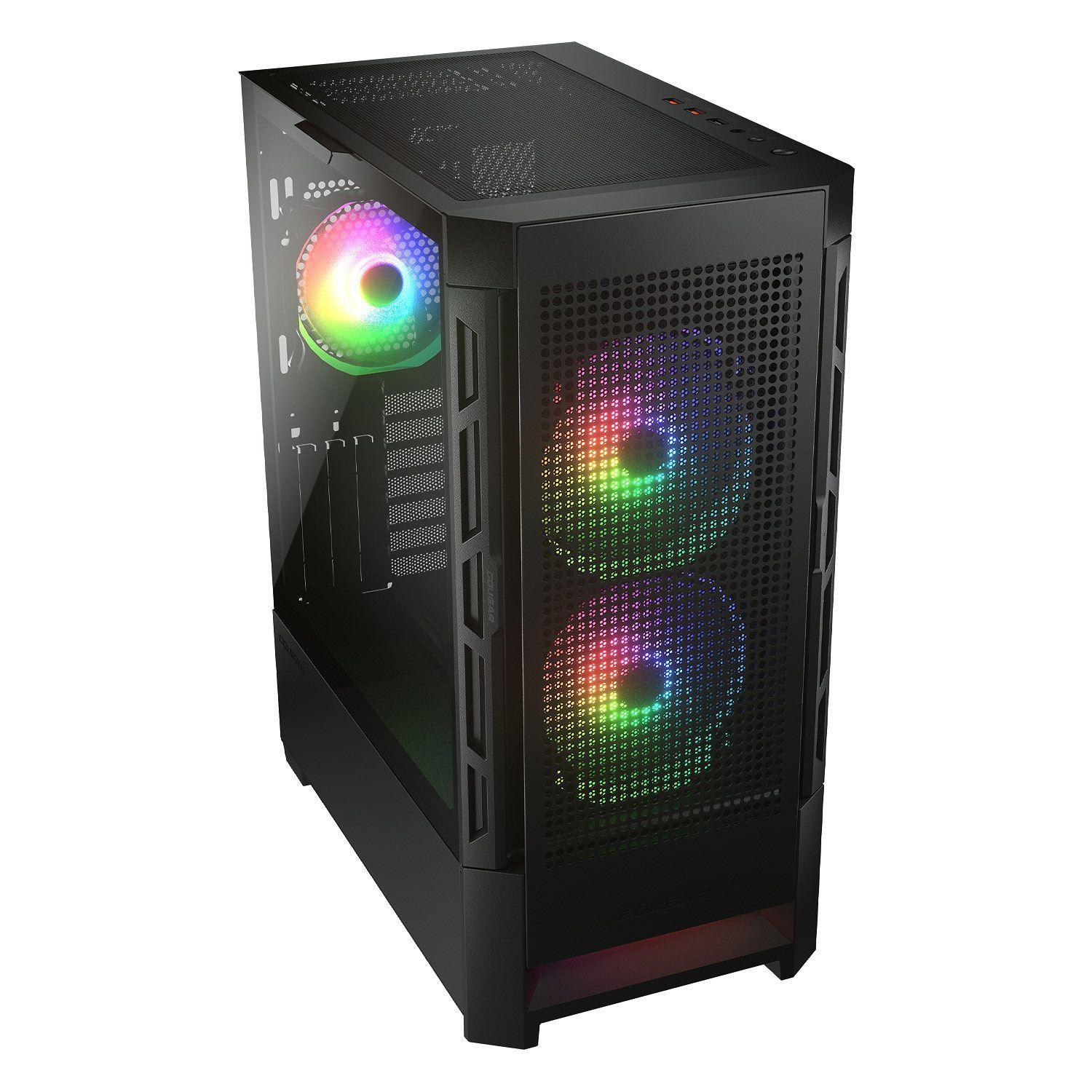 Gabinete Gamer Cougar Duoface RGB, E-ATX, Color Negro-1