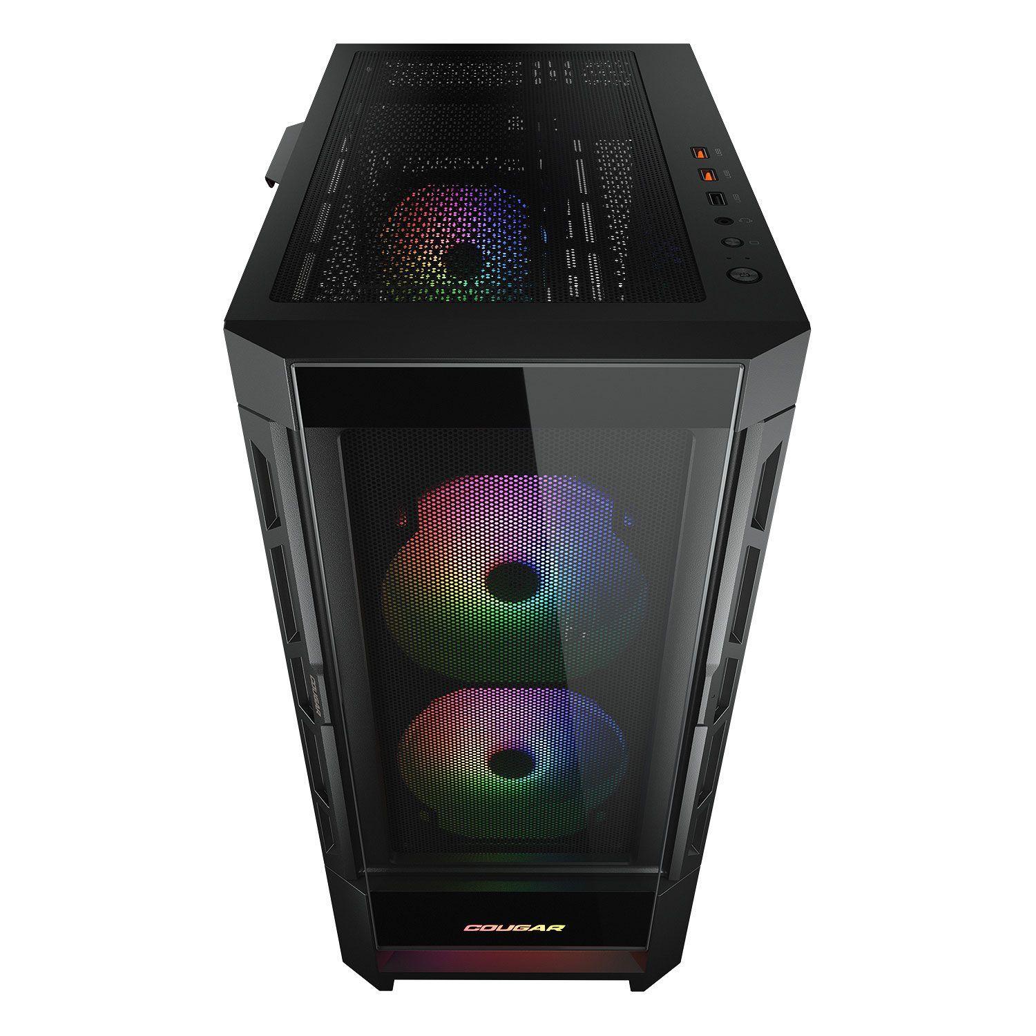 Gabinete Gamer Cougar Duoface RGB, E-ATX, Color Negro-3