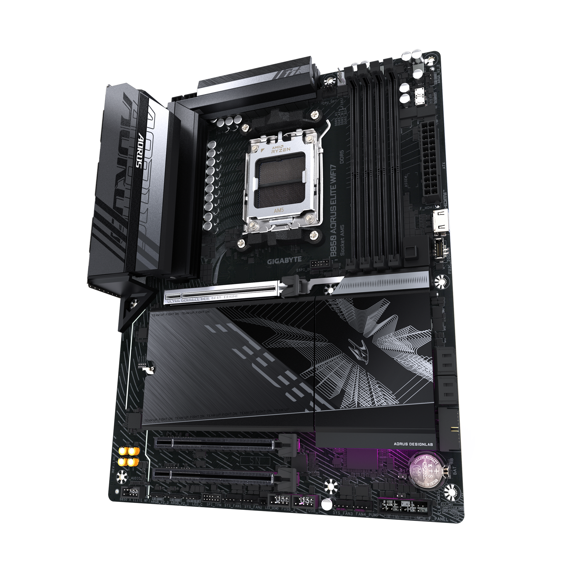 Placa Madre GIGABYTE B850 AORUS ELITE WIFI7, Socket AM5, 4x DDR5, 3x M.2, X3D Turbo Mode-2