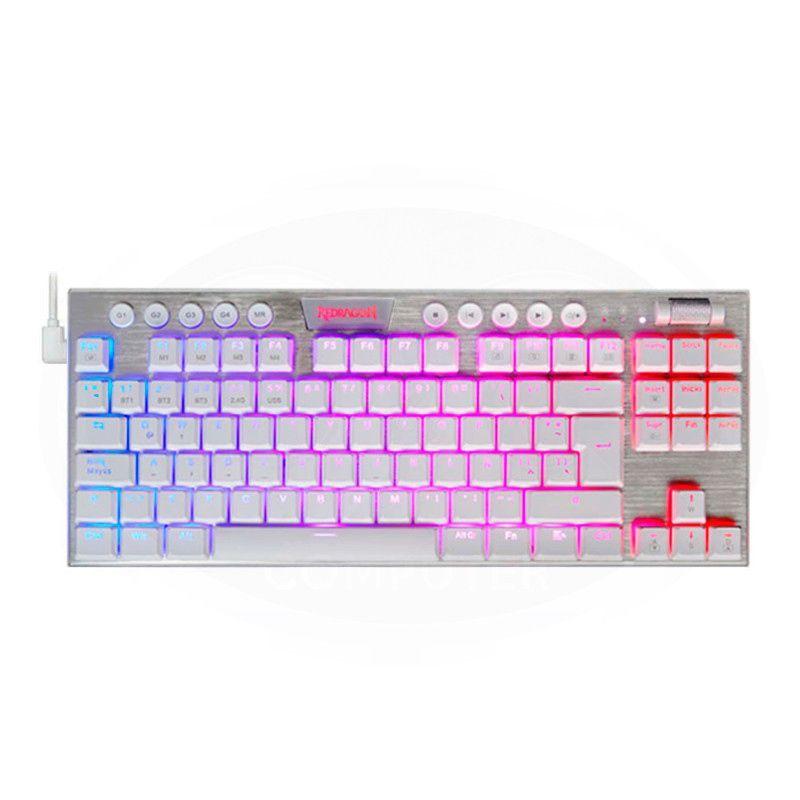 Teclado Gamer Redragon HORUS K622 TKL, Cableado, Español, Red Switch, Color Blanco-1