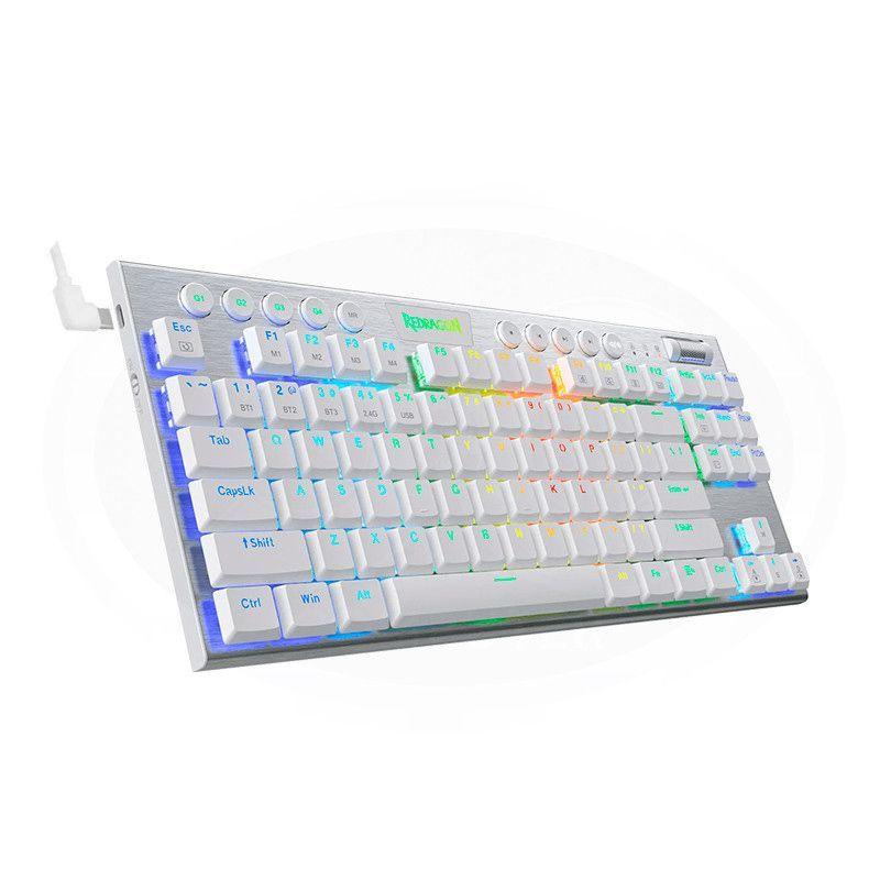 Teclado Gamer Redragon HORUS K622 TKL, Cableado, Español, Red Switch, Color Blanco-2