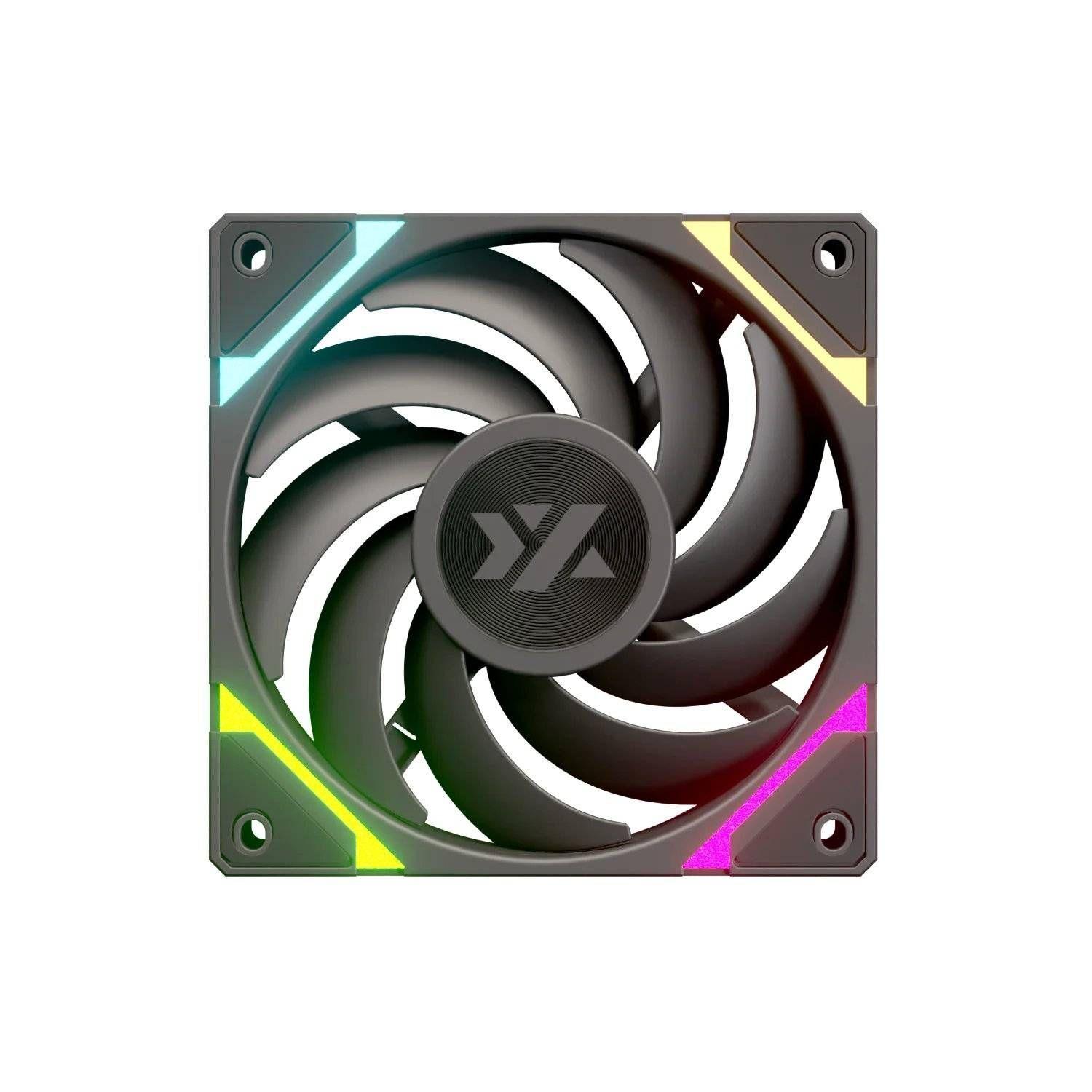 Kit de 3 Ventiladores XYZ VORTEX PRO A-RGB, Conexión en Cadena, Reverse Airflow, 120mm, Negro-4