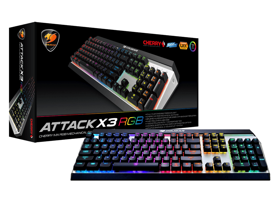 Teclado Gamer Cougar Attack X3, RGB, Mecánico-3