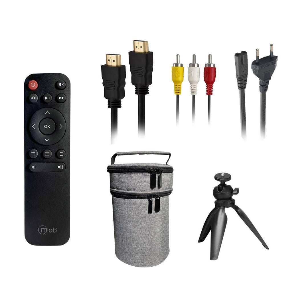 Proyector MLab Home Cinema, 4500 Lumens, HDMI/USB/SD/Wi-Fi, 1080P-3