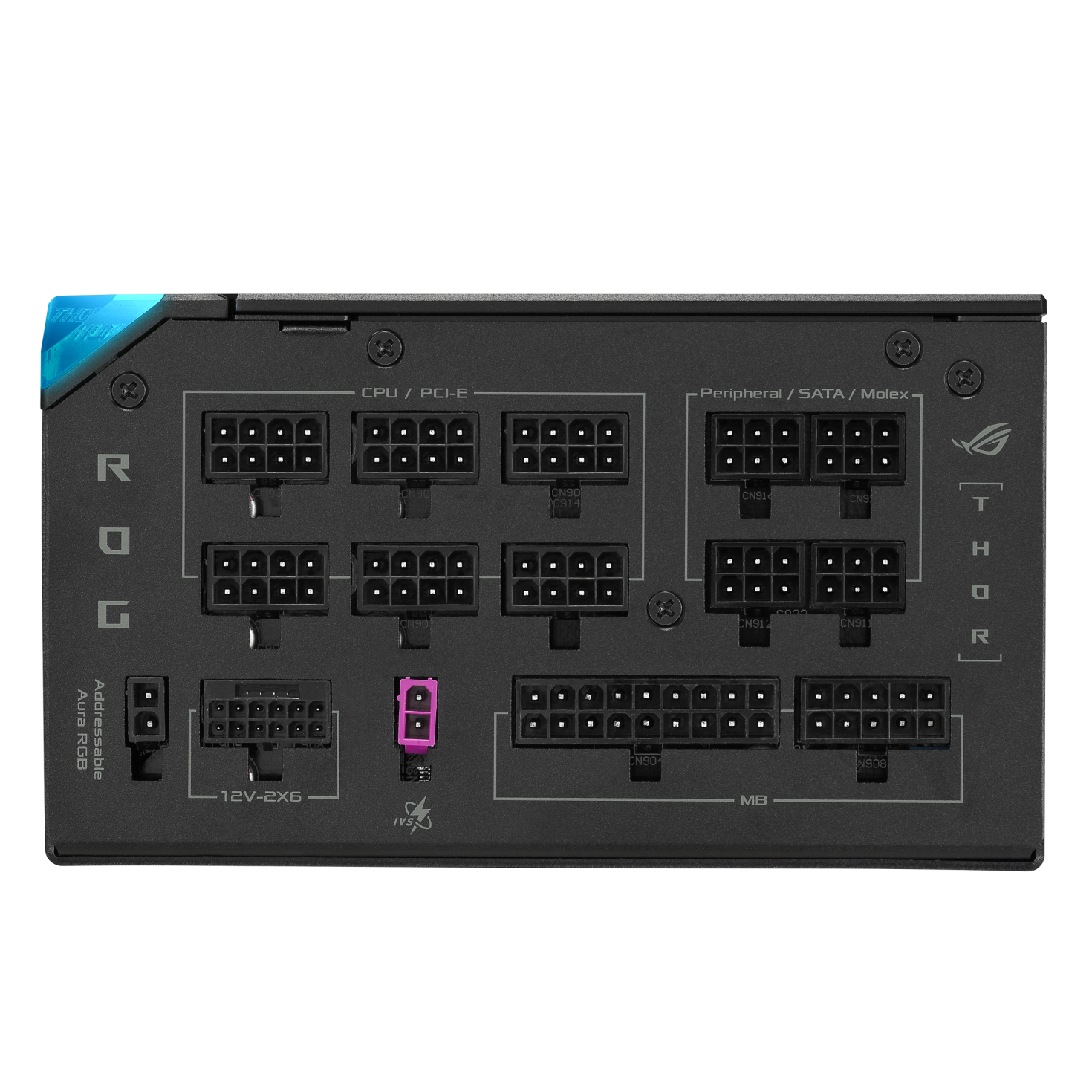 Fuente de Poder ASUS ROG Thor 1200W Platinum III, Pantalla OLED, Full Modular, ATX 3.1, Aura Sync-1