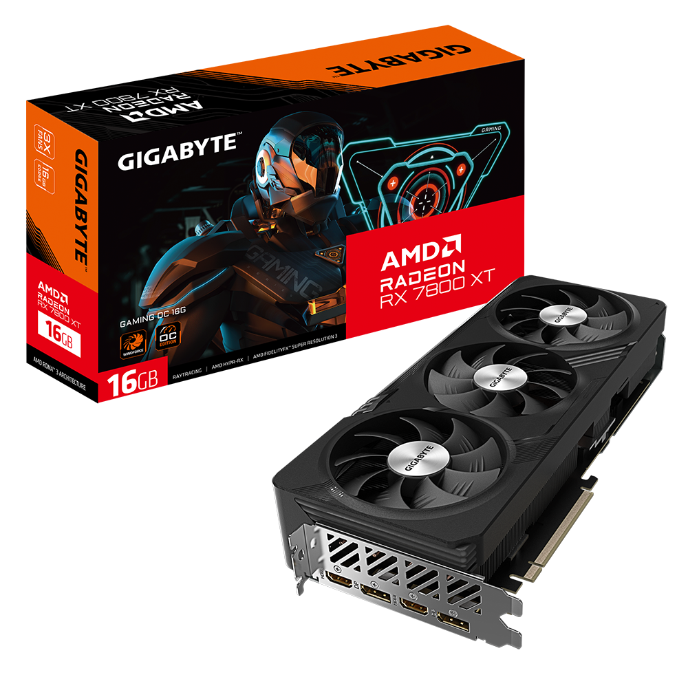 Tarjeta de Video GIGABYTE Radeon RX 7800 XT GAMING OC, 16GB GDDR6, 256-bit, PCI-e 4.0-0