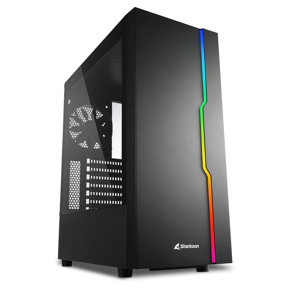 Gabinete Gamer Slider RGB MidTower Vidrio Templado-0