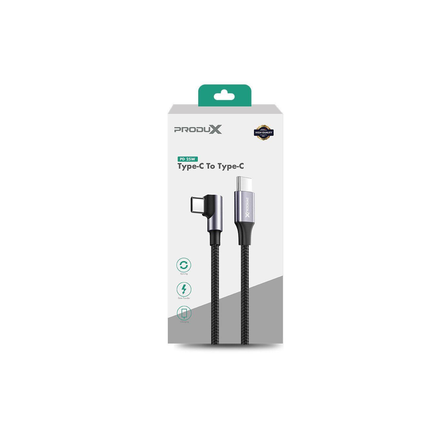 Cable Motomo Game Playing, USB-C en Angulo a USB-C, Trenzado, Carga Rápida 20W, Color Negro-2
