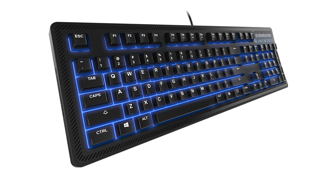 Teclado Gamer SteelSeries Apex 100, Membrana, Inglés, Color Negro-1