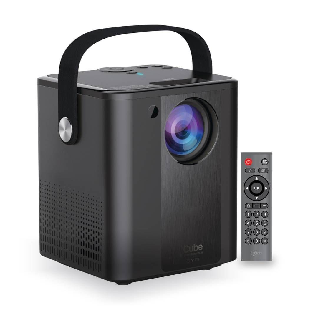 Proyector MLab Cube Smart WIFI, 2200 Lumens, HDMI/USB/SD, 1080p-1