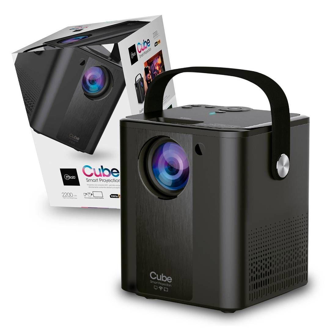 Proyector MLab Cube Smart WIFI, 2200 Lumens, HDMI/USB/SD, 1080p-0